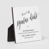 Signature drinks sign Tabletop Plaque with Easel (Recto)