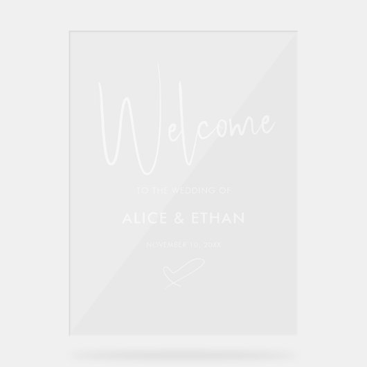 Signature du script de bienvenue de mariage (Recto)