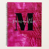 Signature en cuir rose chaud Faux Monogramme 2025 (Devant)