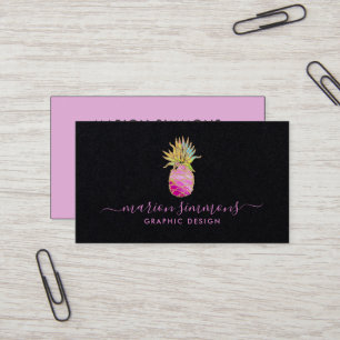 Signature Faux Gold Pineappy Carte de visite
