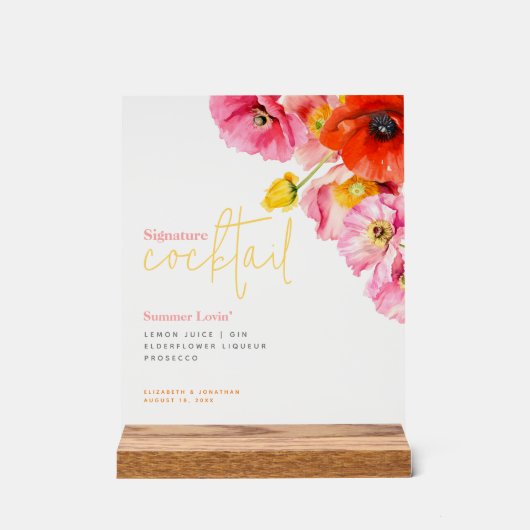 Signature florale moderne Cocktail (Recto)