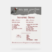 Signature gothique Mariage Boissons Bar Signal (Recto)