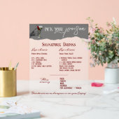 Signature gothique Mariage Boissons Bar Signal (Mariage)