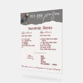Signature gothique Mariage Boissons Bar Signal (Angle)