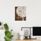 signature mariage du livre d'or bois jaune (Bureau à domicile)