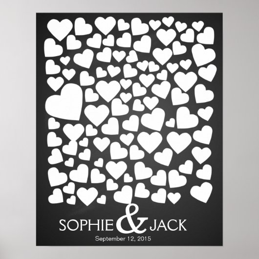 signature mariage du livre d'or coeurs signature (Devant)