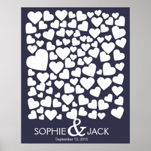 signature mariage livre d'or coeurs signature bois