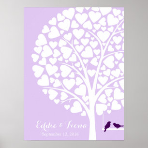 signature mariage livre d'or oiseau pourpre