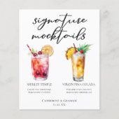 Signature Mocktail Shirley Temple Piña Colada Menu (Devant)