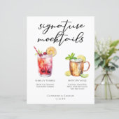 Signature Mocktails Boissons d'été Menu Mariage (Debout devant)