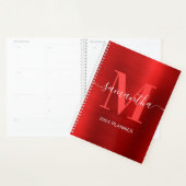 Signature Monogramme Rouge Métallisé (Devant avec enveloppe)