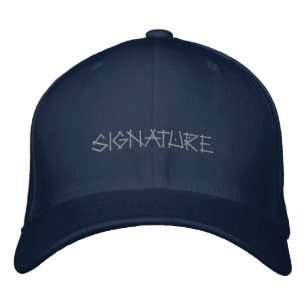 Signature op maat gedrukte wolhoed Classic Navy Geborduurde Pet
