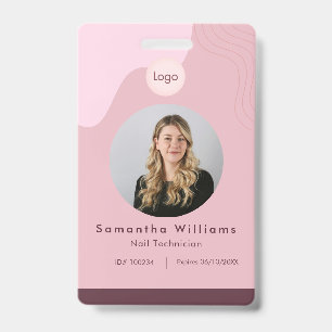 Signature Posh Beauty Salon Personeelskaart Badge
