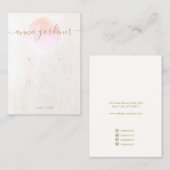 Signature Roze Waterverf Marble Earning Display Visitekaartje (Voorkant / Achterkant)