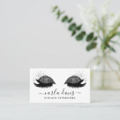 Signature Script Black Glitter Eyelashes Visitekaartje (Staand voorkant)