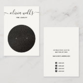 Signature Script Black White Earning Display Visitekaartje (Voorkant / Achterkant)