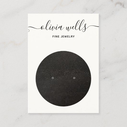 Signature Script Black White Earning Display Visitekaartje (Voorkant)