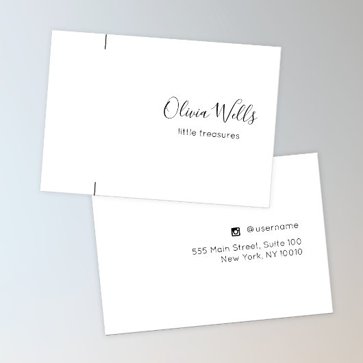 Signature Script Bracelet of Ketting Display Card Visitekaartje