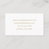 Signature Script Carte de visite or blanc tendance (Dos)
