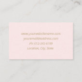 Signature Script Carte de visite or rose tendance (Dos)