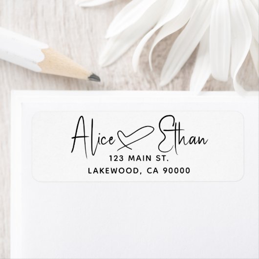 Signature Script Heart Modern Label (Insitu)