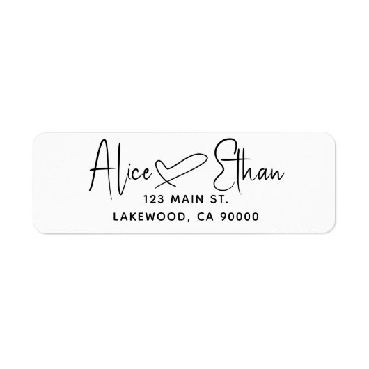 Signature Script Heart Modern Label (Voorkant)