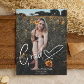 Signature Script Heart Photo Graduparty Aankondigingskaart