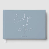 Signature Script Mariage Bleu élégant (Recto)