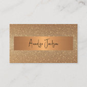 Signature script modern glam gold glitter visitekaartje (Voorkant)
