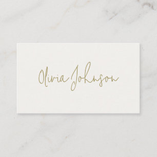 Signature Script Modern Gold Ivory Visitekaartje