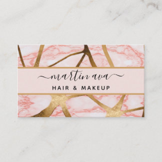 Signature Script Roze Glam Glitter Marmer Modern Visitekaartje