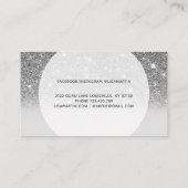 Signature Script Silver Glitter Modern Girly Visitekaartje (Achterkant)