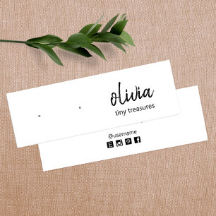 Signature Script Stud Earring Display Kaart