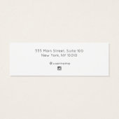 Signature Script Stud Earring Jewelry Display Kaar Mini Visitekaartjes (Achterkant)