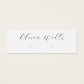 Signature Script Stud Earring Jewelry Display Kaar Mini Visitekaartjes (Voorkant)