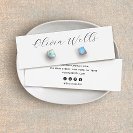 Signature Script Stud Earring Jewelry Display Kaar Mini Visitekaartjes