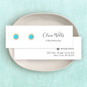Signature Script Stud Earring Jewelry Display Kaar Mini Visitekaartjes