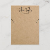 Signature Script Uw Logo Earring Display Kaart Visitekaartje (Voorkant)