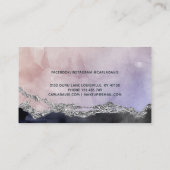 Signature Script Waterverf Paars Black Silver Visitekaartje (Achterkant)