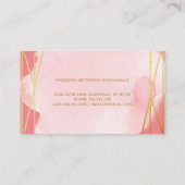 Signature Script Waterverf roze Gold geometric Visitekaartje (Achterkant)
