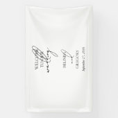 Signature Script Welcome Wedding Hanging Spandoek (Verticaal)