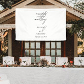 Signature Script Welcome Wedding Hanging Spandoek