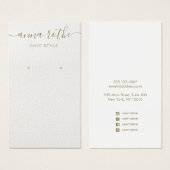 Signature Script White Earring Display Kaart (Voorkant /achterkant)
