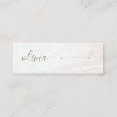 Signature Script White Wood Earring Display Mini B Mini Visitekaartje (Voorkant)