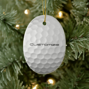 Signature Series Gepersonaliseerde Golfbal Cadeaus Keramisch Ornament
