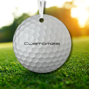 Signature Series Gepersonaliseerde Golfbal Cadeaus Metalen Ornament