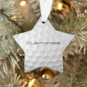 Signature Series Gepersonaliseerde Golfbal Cadeaus Ornament