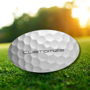 Signature Series Gepersonaliseerde Golfbal Cadeaus Ovale Sticker