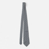 Signature Slate Gray Diamond Pattern Necktie Stropdas (Achterkant)