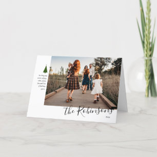 Signature Tree Single Photo Folded Holiday Kaart